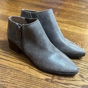 Lucky Brand Kaedee Bootie In Storm Suede Size 6.5